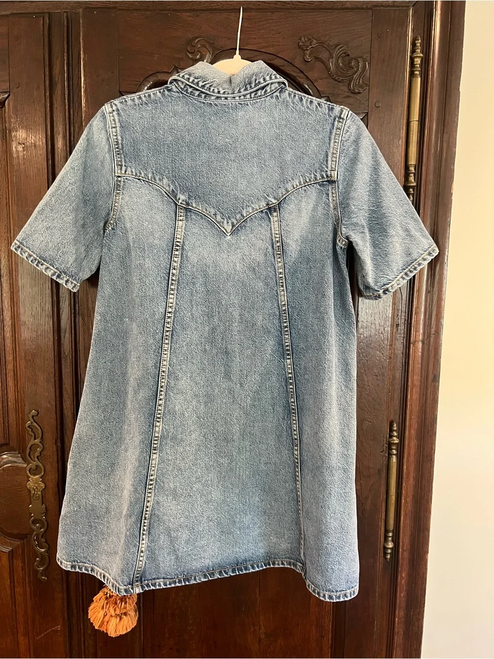 Ganni Vintage Washed Denim Mini Dress - Picture 3 of 4